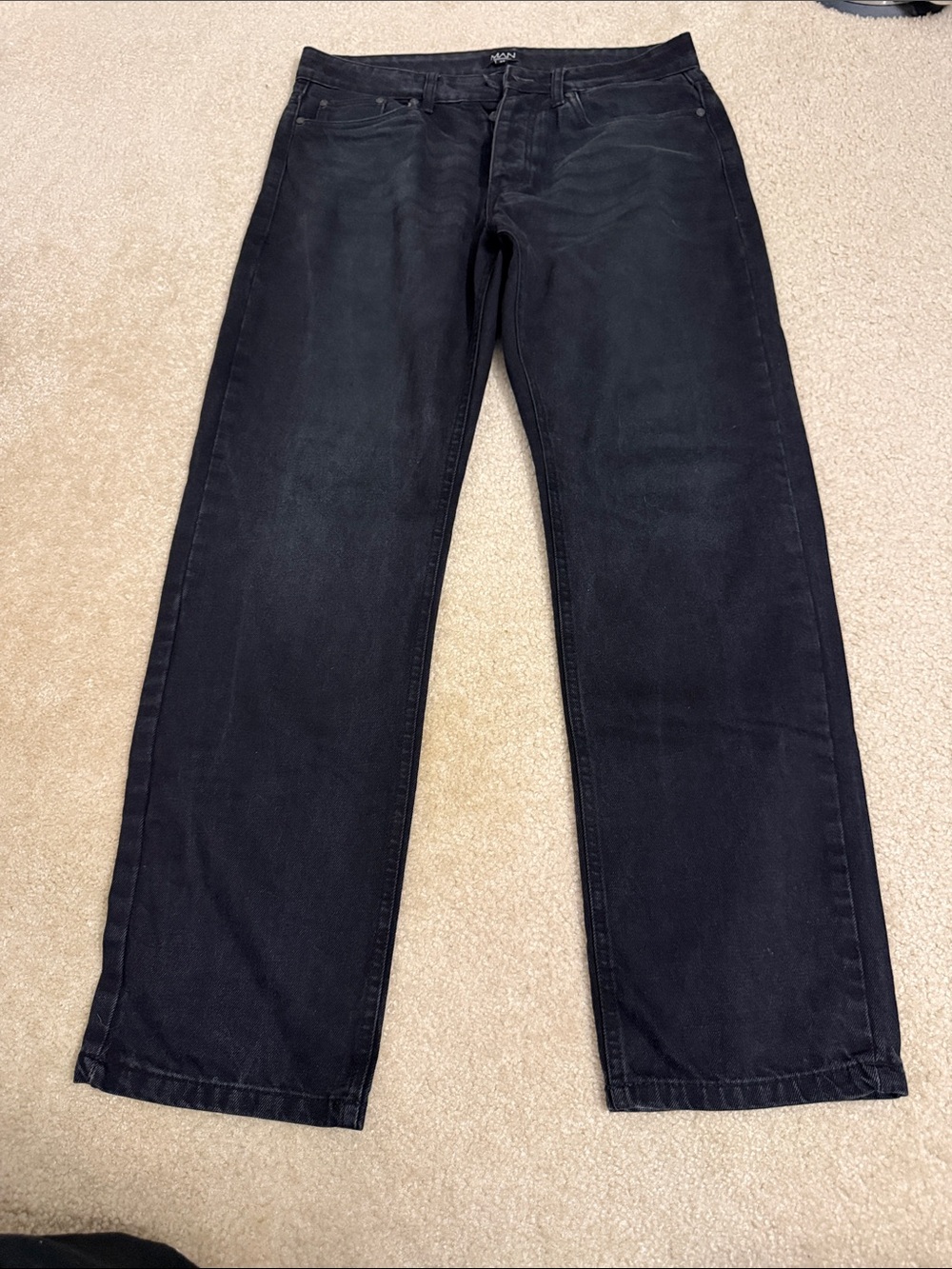 Men's Straight Black Jeans — Clean Straight Fit